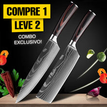 Carregar imagem no visualizador da galeria, Compre 1 Leve 2 - Promoção Exclusiva Cutelo + Faca do Chef Profissional Japonês 8"