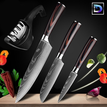 Carregar imagem no visualizador da galeria, Combo Elite Chef - Kit 3 Facas Profissionais Nebula + Amolador Profissional 4 em 1