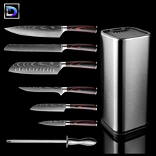 Carregar imagem no visualizador da galeria, Combo Master Chef - Kit 6 Facas Profissionais Nebula + Porta-Facas + Chaira